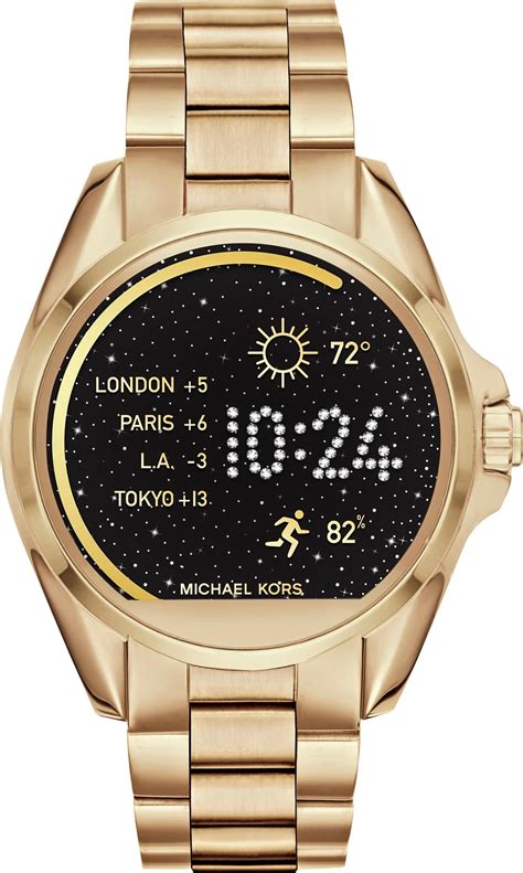 michael kors bradshaw smartwatch goldmit edelstahlarmband|michael kors smartwatch watch faces.